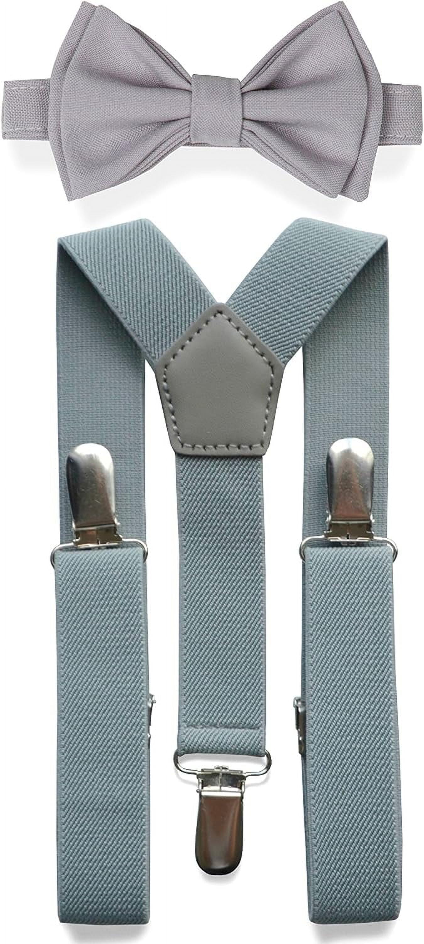 Great Description About Grey Bow Tie And Suspenders