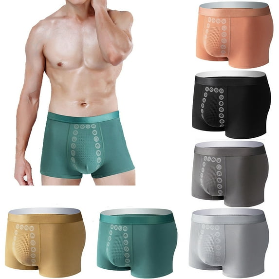 Light Grey XL Magnetic Energy Energetic Field Therapy Men Briefs Boxer Underwear Underpants US