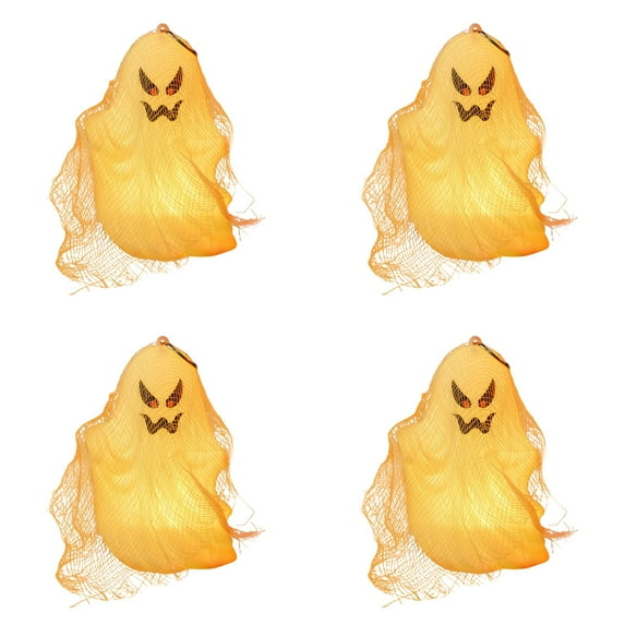 Light Up Halloween Ghost Decorations LED Ghost Figurines for Indoor Decor Cute Ghost Tabletop Centerpiece for Desk Shelf Mantel Halloween Party Supplies