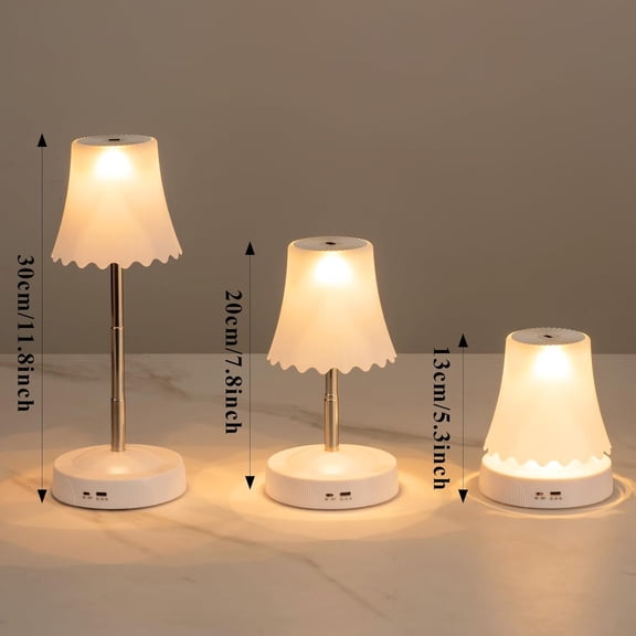 Light with Hand Wave,Gesture Control Rechargeable Table Lamp Cordless,Height Adjustable,7 RGB Modes & 3 Color Dynamic Modes,Motion Sensor Lamp for Bedroom Livingroom (White)$$Tools & Hardware Other