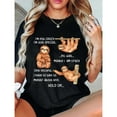 thumbnail image 1 of Light - Hearted Humor - Themed Graphic Tee,Tops Has Sloth Designs, Round Neck Oversized Fit T - shirts, Size(S - 5XL), 1 of 5