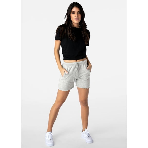 Light Heather | Womens Raw Edge Short
