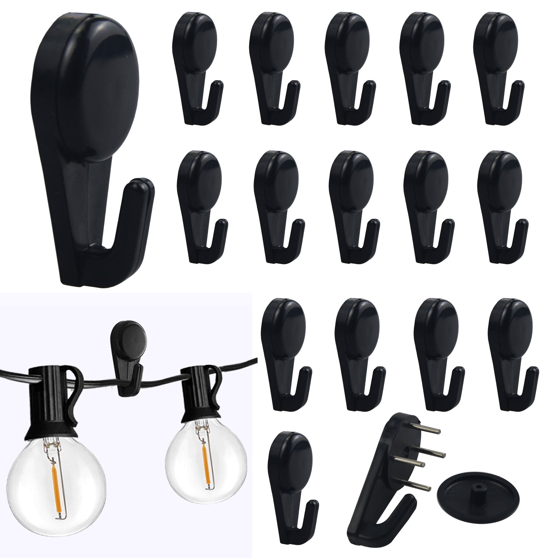 Light Hooks for Concrete Walls 40Pack Small Utility Wall mount Hangers for Wooden Cement Stucco Walmart
