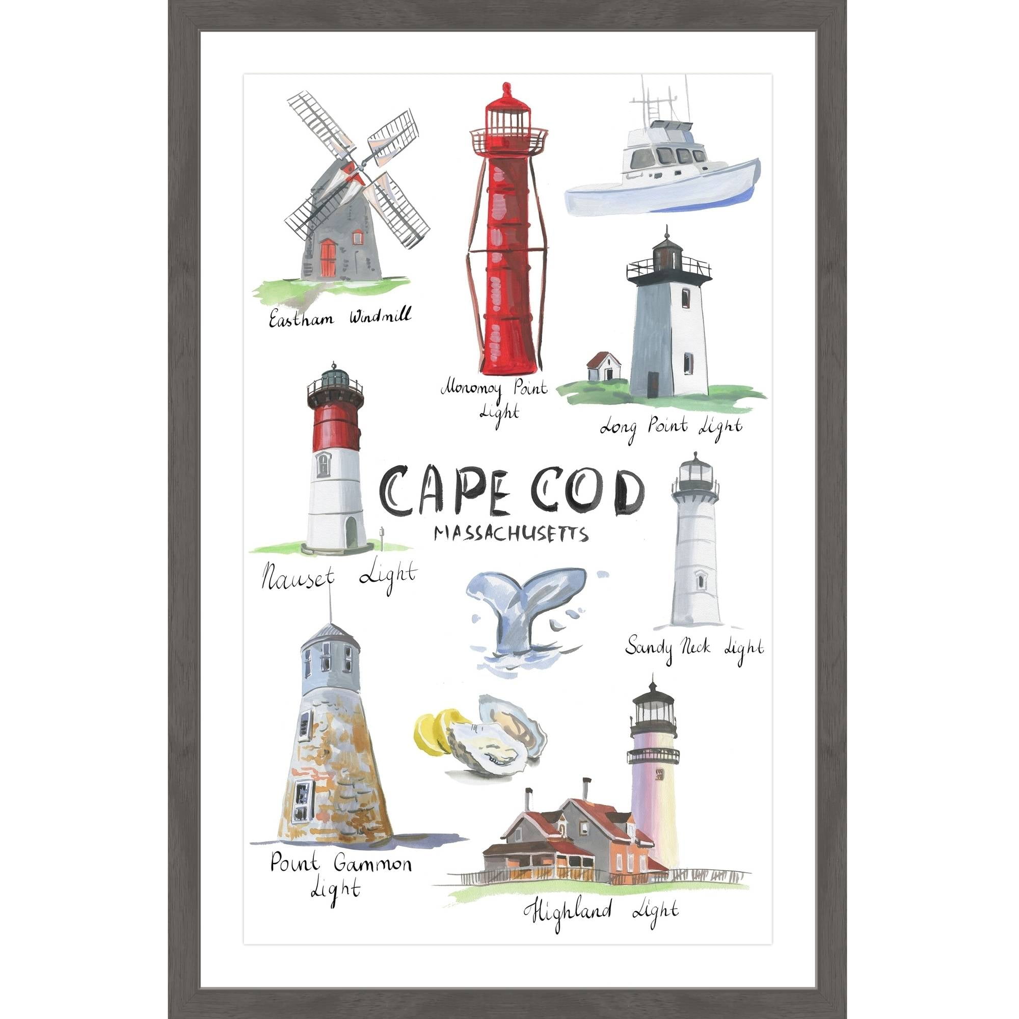 "Light House Collection" Framed Painting Print