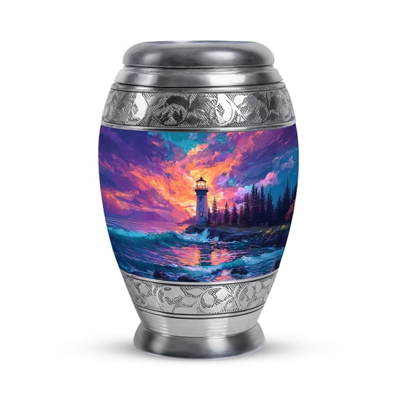 Light House Small Keepsake Adult Urns For Human Ashes Men, Pink Mini Cremation Urns For Adult Female Mother, 3 Inch, Blue Urn For Woman, Little Funeral Urn For Human Ashes For Male,