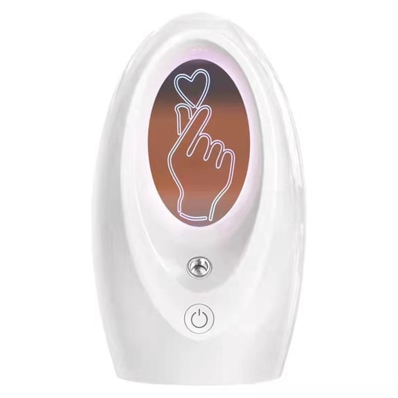 Light Humidifier Portable Intelligent 3 in 1 Aroma Diffuser USB Mist Humidifier with Light for Sleeping Office Working Pearl White ( Heart Pattern)