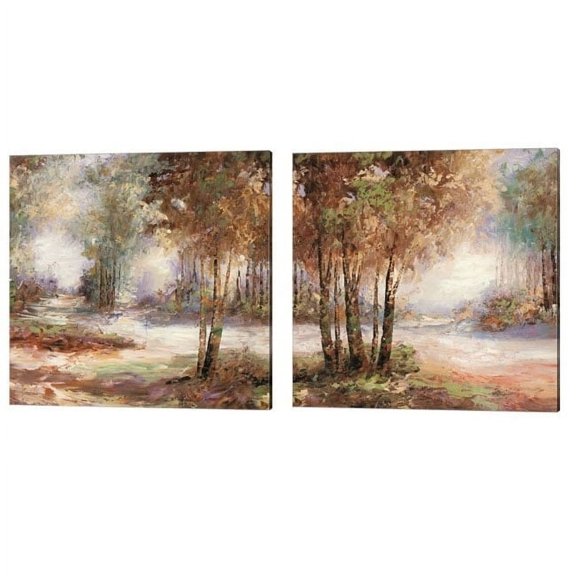Light In Balance by Cory Bannister Canvas Art Set of 2 14 inch X 14 inch Each