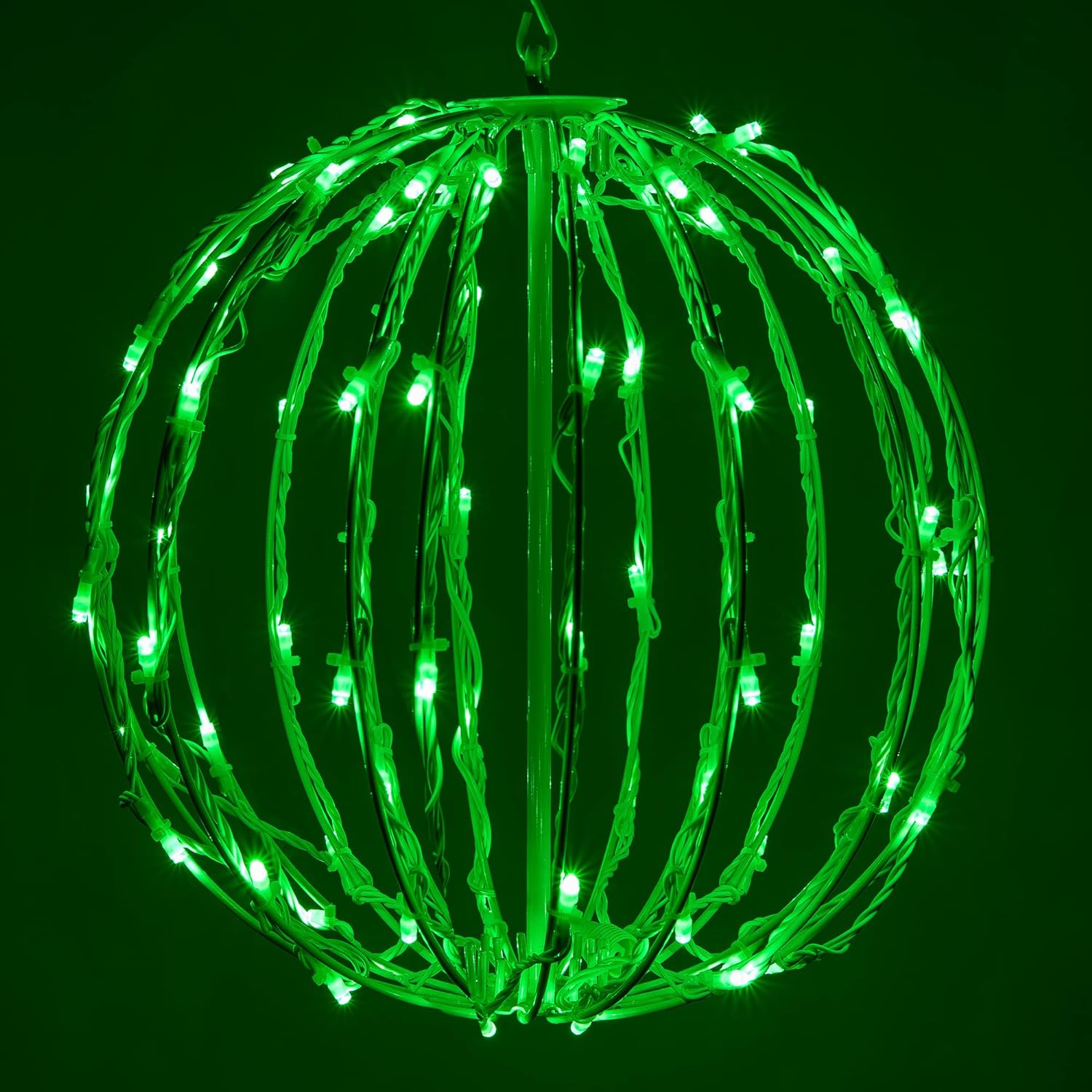 Light IndoorOutdoor Christmas Hanging Tree Globe Light Sphere, Fold