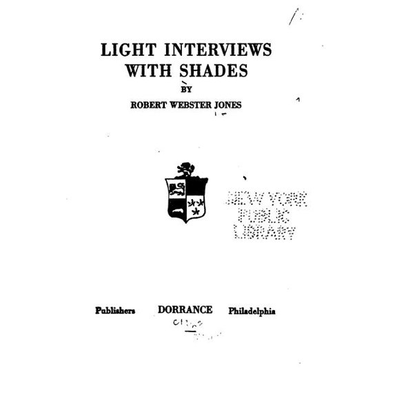 Light Interviews with Shades (Paperback)