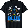 thumbnail image 1 of Light It Up Blue Autism Awareness Autistic Puzzle Piece T-Shirt, 1 of 4