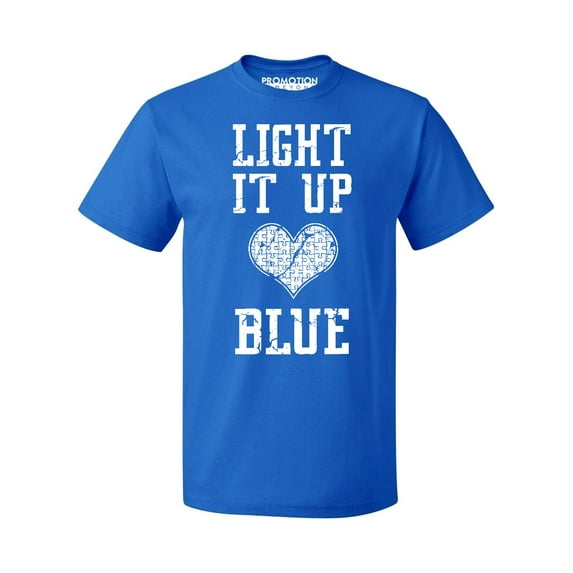 Light It Up Blue Autism Awareness Men's T-shirt, 3XL, Royal