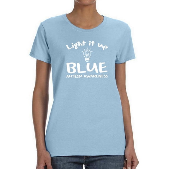 Light It Up Blue. T-Shirt Women -Smartprints Designs, Female x-Large