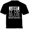 thumbnail image 1 of Light It Up Blue for Autism White Print Autism Awareness Toddler T-Shirt - Graphic Tee - 2T 3T 4T 5/6T, 1 of 2