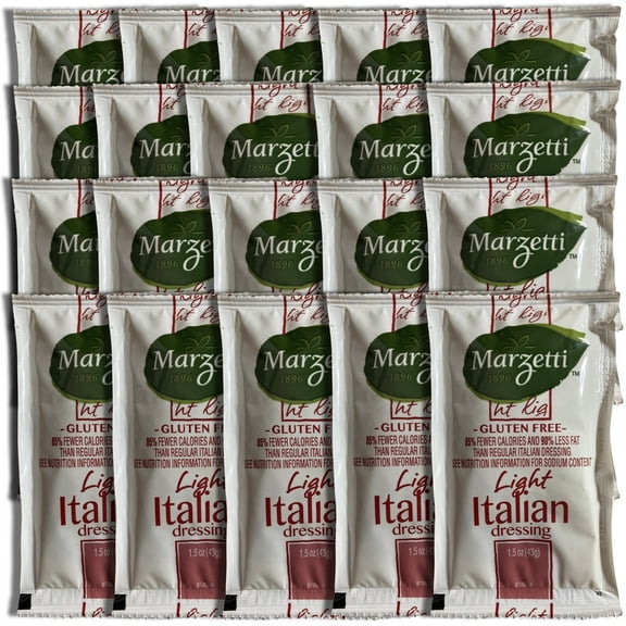 Light Italian Salad Dressing Packets | Value Pack | 1.5 Ounce | 20 Count
