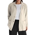 thumbnail image 1 of Light Jackets for Women, Yigetop Women 3/4 Sleeve Lightweight Spring Fall Loose Casual Jackets Lined Casual Work Jacket with Pockets 3/4 Sleeve Jacket for Women Beige L, 1 of 1