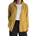 thumbnail image 1 of Light Jackets for Women, Yigetop Women 3/4 Sleeve Lightweight Spring Fall Loose Casual Jackets Lined Casual Work Jacket with Pockets 3/4 Sleeve Jacket for Women Yellow 2XL, 1 of 1