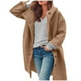 thumbnail image 1 of Light Jackets for Women Solid Wool Coat Fashion Long Sleeve Lapel Singel Breasted Trench With Pocket 2025 Winter Outfits, 1 of 6