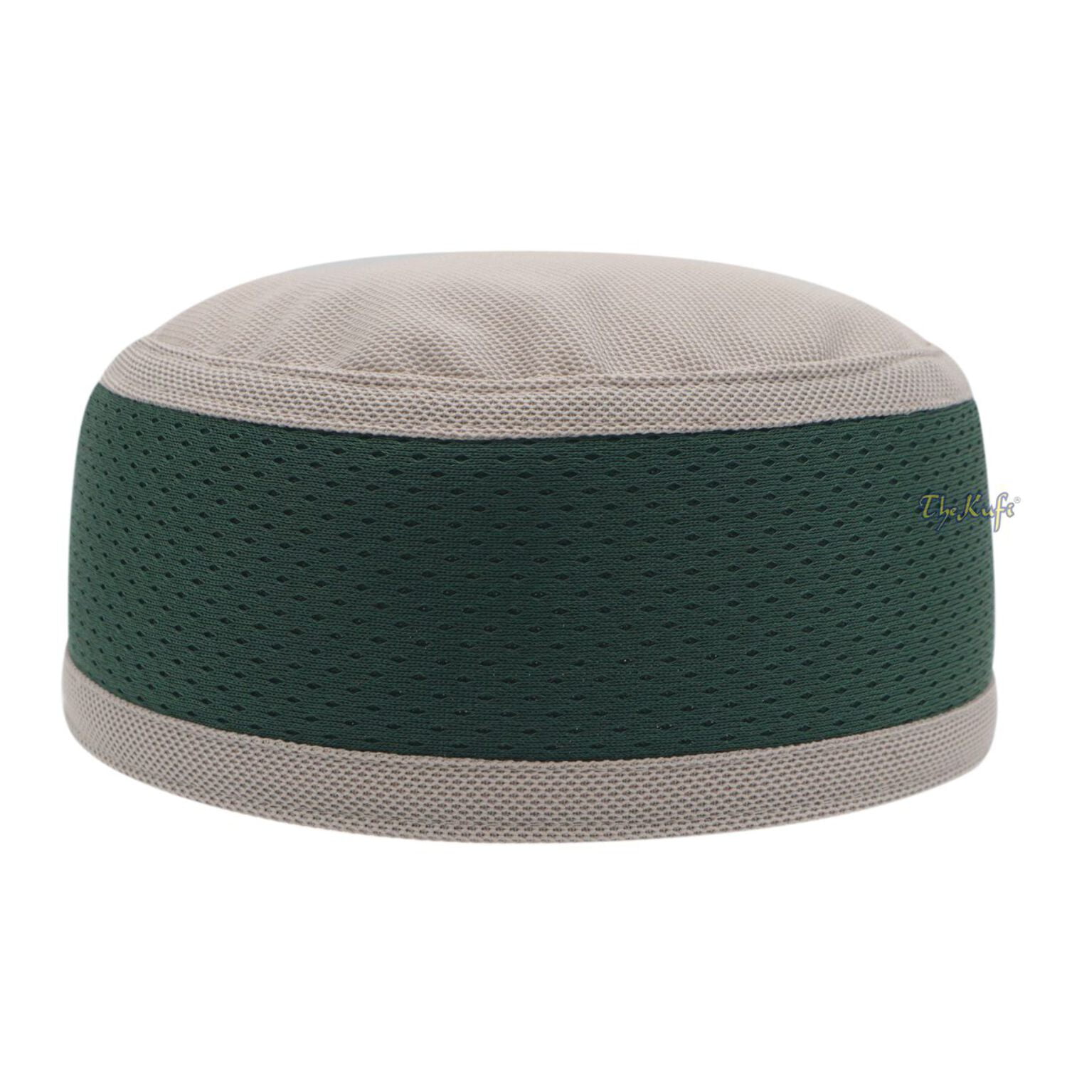 Light Khaki and Dark Green Madun Vented Top Pliable Two-color Round ...