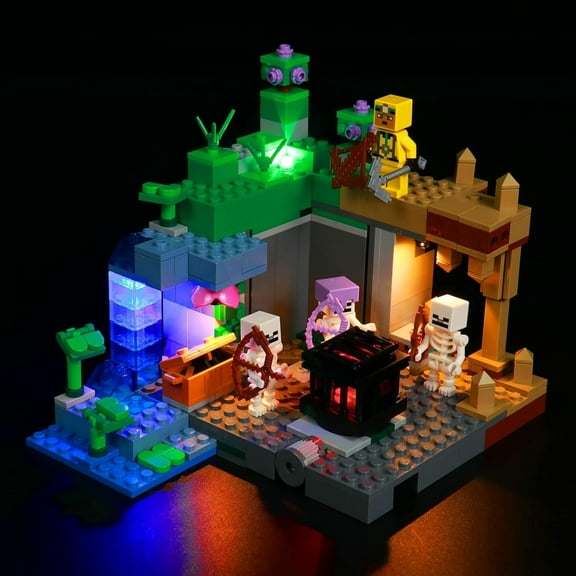 Light Kit Compatible with Lego Minecraft The Skeleton Dungeon 21189, Minecraft Dungeon LED Lighting Compatible with Lego 21189 - Lights Only, Not Come with Model