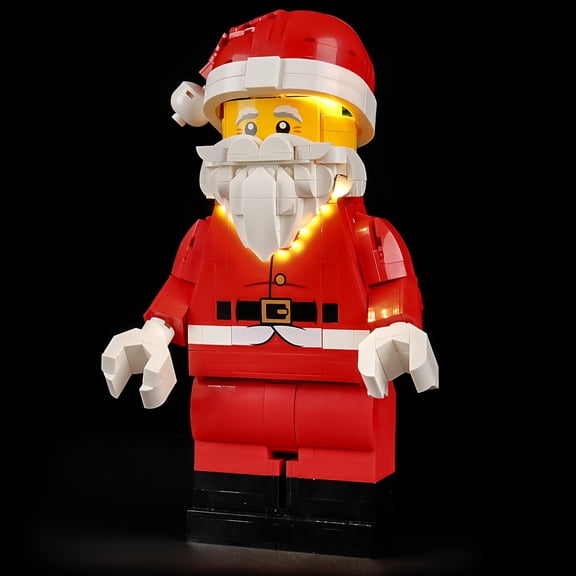 Light Kit Compatible with Lego Up-Scaled Santa 40820 Building Sets- LED Lighting Kits (Accessories Only), Cable-Hiding Tech for Display, Gifts & Collectors
