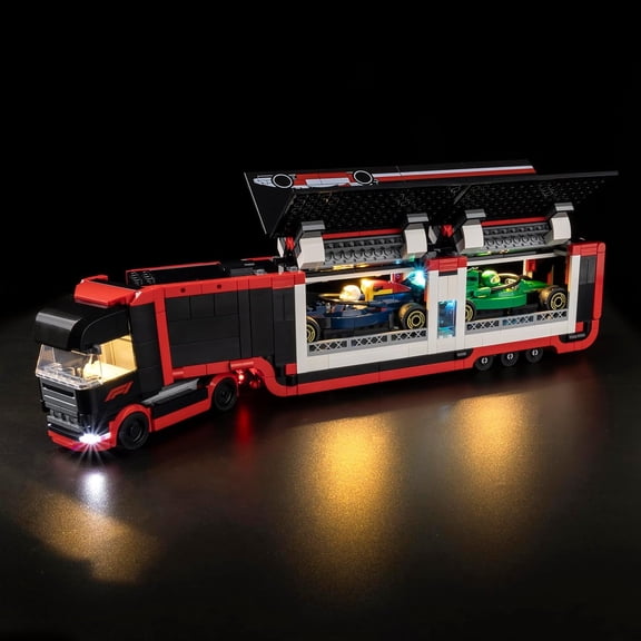 Light Kit for Lego F1 Truck with RB20 & AMR24 F1 Cars 60445 - Led Lighting DIY Gift Compatible with Building Blocks Model (NOT Included The Model Set)