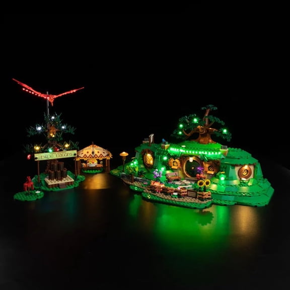 Light Kit for Lego Lord of The Rings The Shire -Innovative Led Lamps Compatible with Icons 10354 (Not Included Lego Set, Lighting kit only) (Remote Control Version)