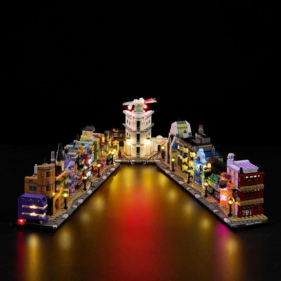 Light Kit for Lego Diagon Alley Wizarding Shops 76444 - Led Lighting DIY Gift Compatible with Building Blocks Model (NOT Included The Model Set)