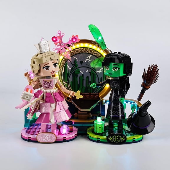 Light Kit for Lego Elphaba & Glinda Figures 75682 - Led Lighting DIY Gift Compatible with Building Blocks Model (NOT Included The Model Set)