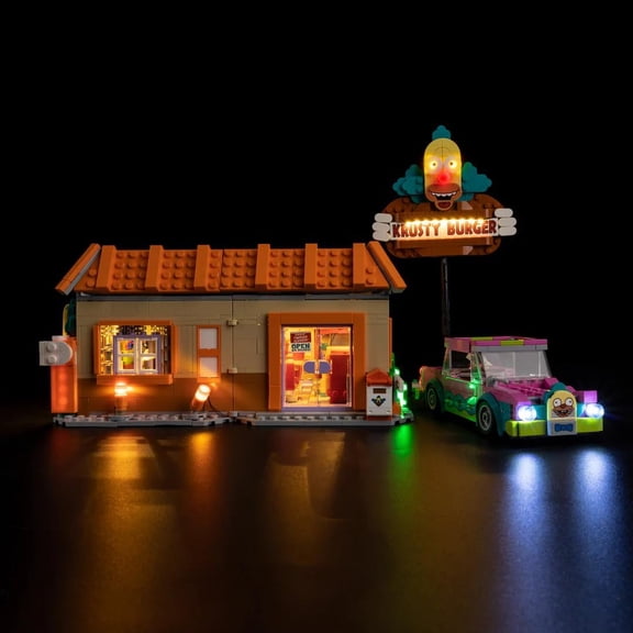 Light Kit for Lego The Simpsons: Krusty Burger #10352 - Led Lighting DIY Gift Compatible with Building Blocks Model (NOT Included The Model Set)