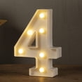 thumbnail image 1 of Light Up LED Letters Lights Sign 26 Alphabet and 10 Number Big Lights Letter for Party Birthday Bar Battery Powered Christmas Decor Letter Lights (Warm White), 1 of 6