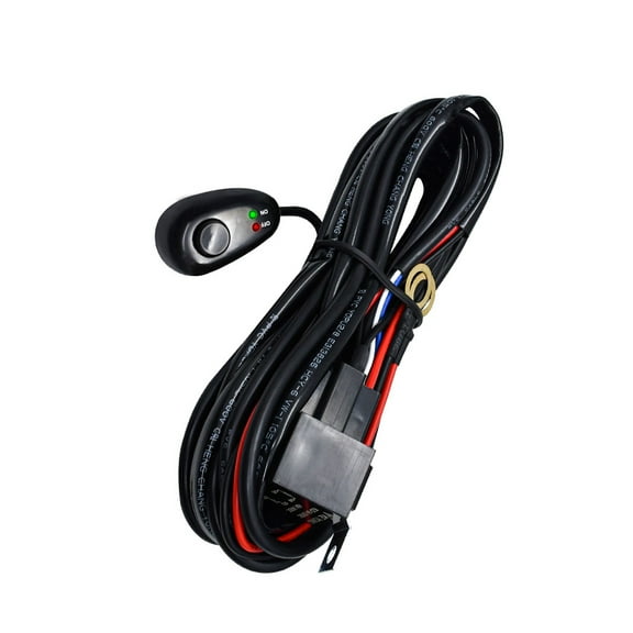 Light LED Light Bar Wiring Harness Kit 300W 16 AWG Universal LED Wiring Harness With 12V 40A Relay On Off Switch For Vehicles