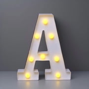 Light Up Letters, LED Letter Lights 26 Alphabet,Bulb Marquee Light Up Letters, Lighted Letter Sign Night Light for Home Party Wedding Birthday Graduation Decor-A