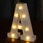 Light Up Letters, Led Letter Lights 26 Alphabet, Decorative Lighted Letter, Battery Powered Led Marquee Letters for Party, Bar, Night Light, Home Decor(I)