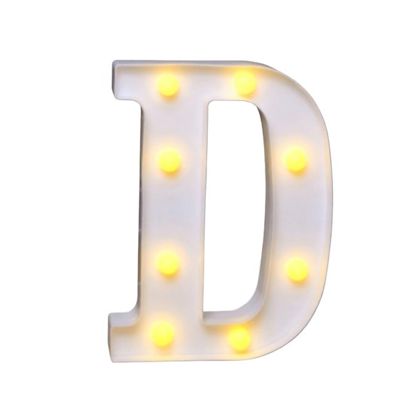 Light Up Letters Marquee, LED Alphabet Sign for Bedroom Wall Decor, Battery Operated Light Up Letters for Birthday Party Graduation Christmas Wedding Decoration, Gift for Women Men D