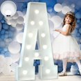 thumbnail image 1 of Light Up Letters, Marquee Letters 4 Feet Tall with Cool White Light, Large Letter for Party Baby Shower Wedding Event Graduation Decoration, Marry Me Light Up Letter 4ft Marquee Sign Letras A, 1 of 6