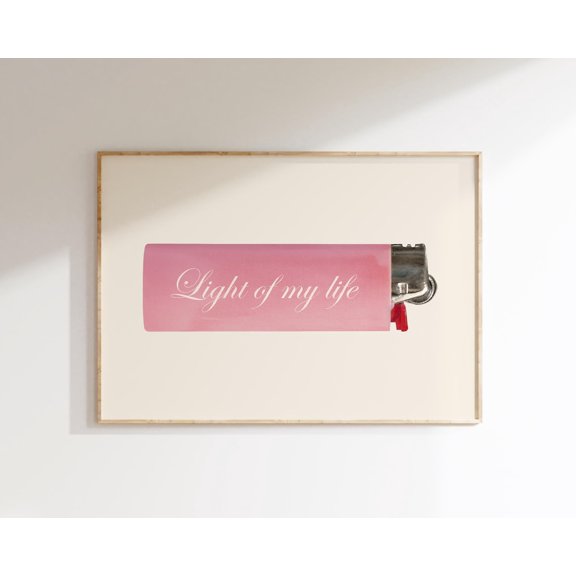 Light Life Lighter Romantic Typography Love Quote Gallery Wall Decor Unframed Paper Print