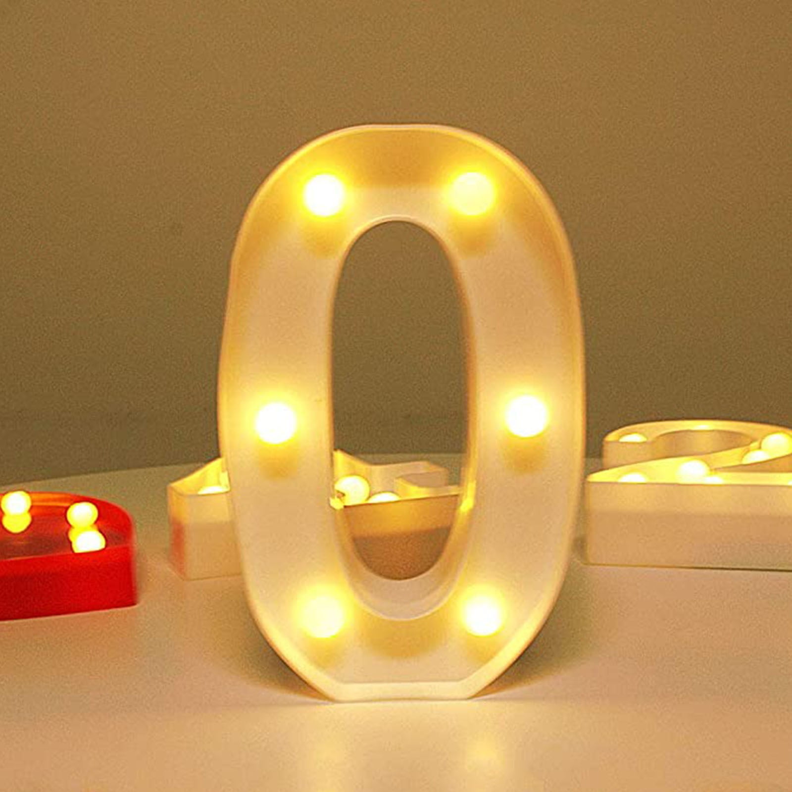Light Light Standing Plastic Wihte Hanging Letters Letter Warm LED Up