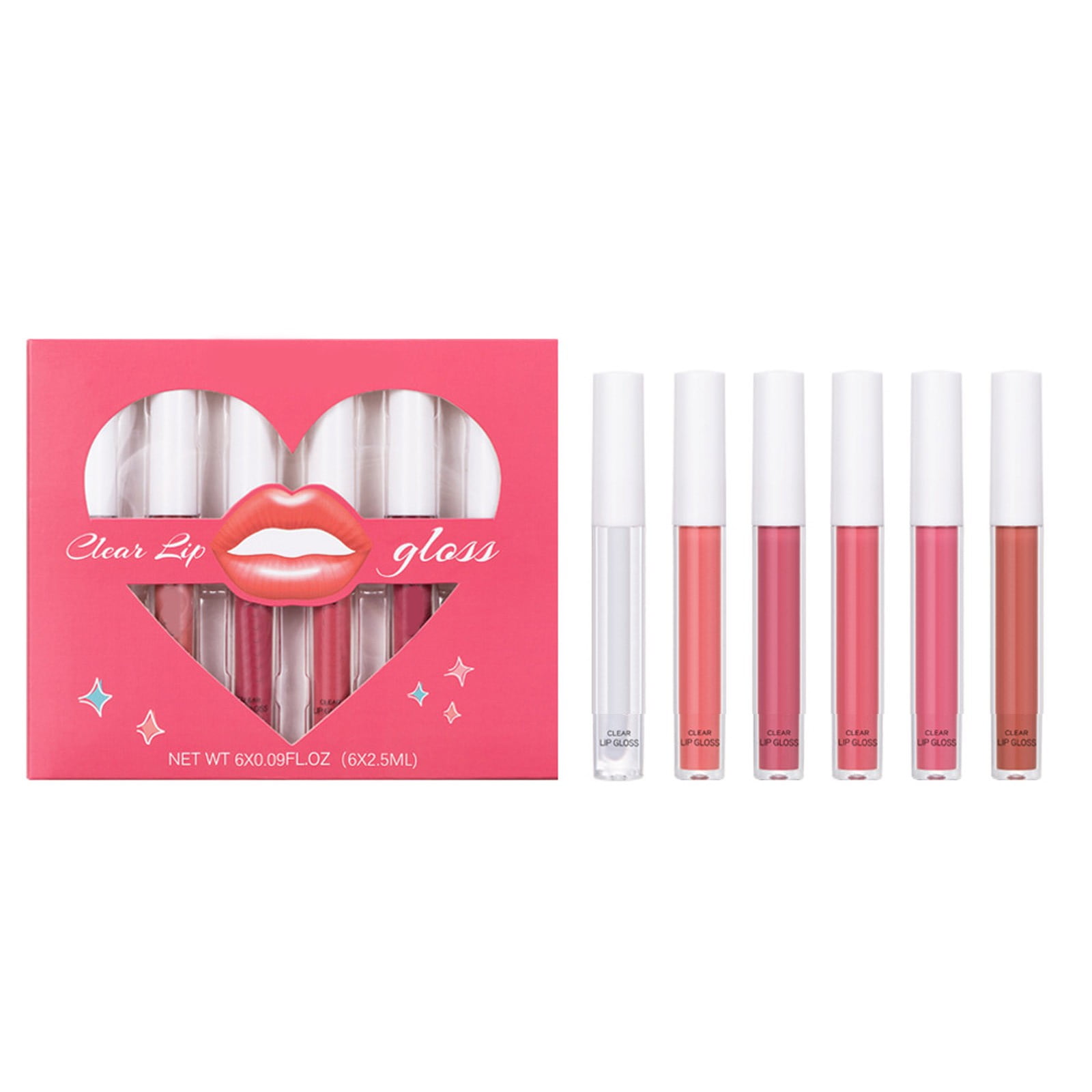 Light Lip Gloss Coloring Hydrating Lip Gloss 6 Piece Flavo Natural Lip Scrub for Dark Peach Lip