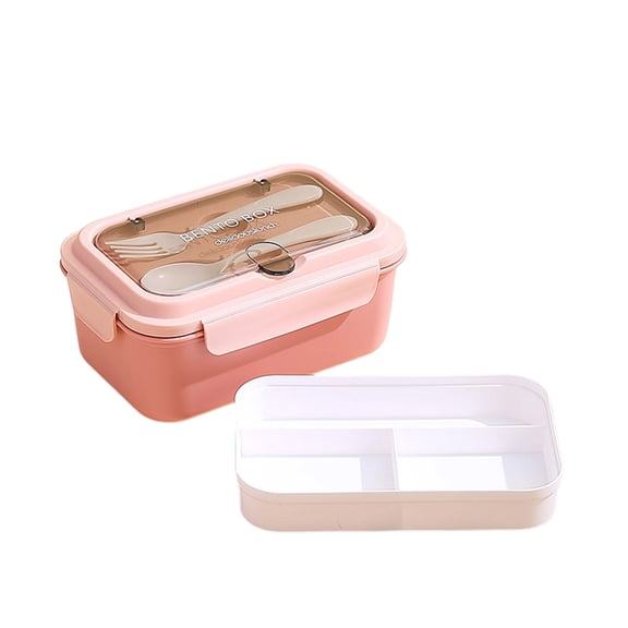 Light Lunch Box with High Inner Double,Bento Boxes for Adults,1500 ml Lunch Box, 8.31x5.43x3.7inch Plastic Lunch Containers,Food Storage Container for Work Travel (Pink)