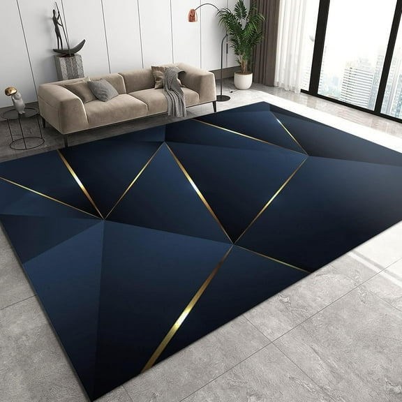 Light Luxury Area Rug, Modern Triangular Geometric Decorative Rug, Indoor Non-Slip Kids Washable Carpet for Room Sofa Living Room Mat Bedroom Home Decor Floor Mats,4x5ft