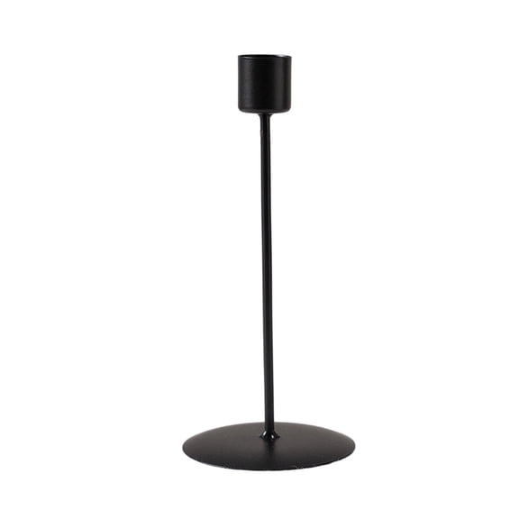 Light Luxury Candlestick, Nordic Black Metal Table Centerpiece for Romantic Dinner, Vintage-Inspired Home Decor, 12.5cm Height, Minimalist Modern Dining Table Ornament