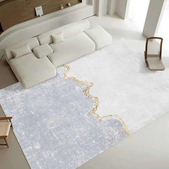 Light Luxury Carpet Living Room Grey Decoration Home Kids Bedroom Bedside Carpets Warm Non-slip Floor Mats Large Size 3x4 Rugs