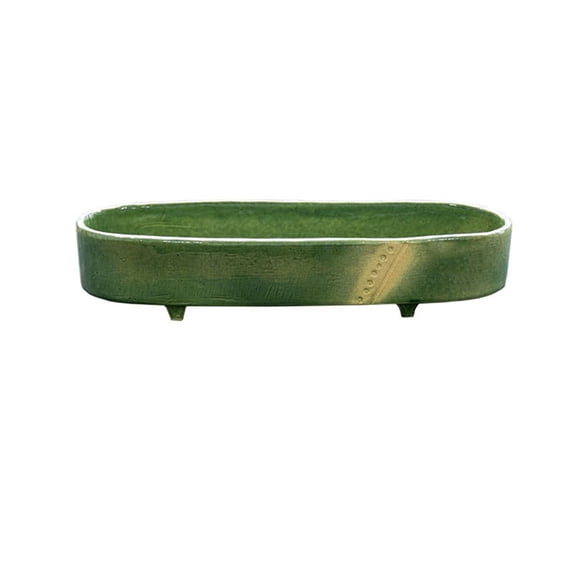 Light Luxury Ceramic Gardening Drip Tray Oval Desktop Flower-arranging Vessels