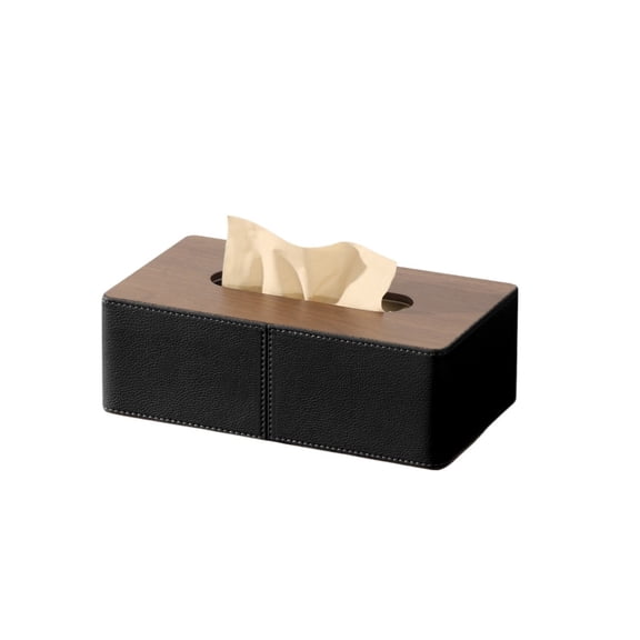 Light Luxury Creative Rectangular Living Room Paper Box Leather Magnetic Desktop Tissue Box Cover