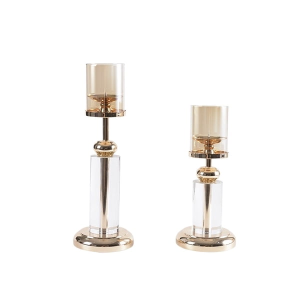 Light Luxury Crystal Glass Candlestick Living Room Porch Decoration Home Dining Table Candle Holder