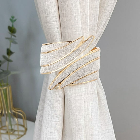 Light Luxury Curtain Strap With Metal Curtain Buckle, Gold Silver Yarn Fixing Clip, 1 Curtain Buckle Fixing Clip, Multi-color