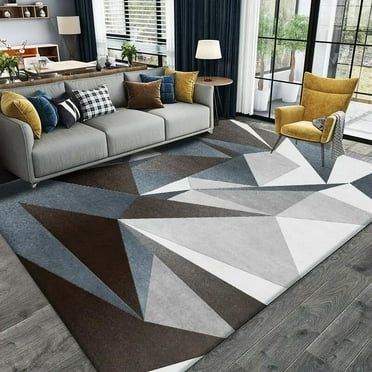 Light Luxury Geometric Carpets for Living Room Decor Home Sofa Coffee Table Carpet Bedroom Soft Lounge Rugs Non-slip Floor Mats