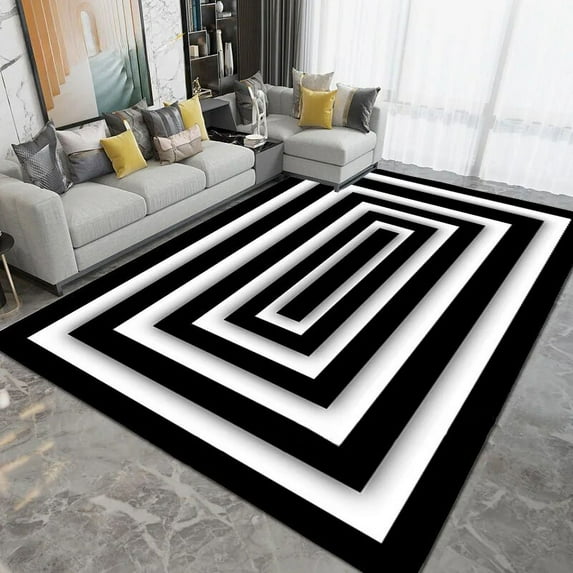 Light Luxury Geometric Large Carpets for Living Room 140x200 Home Interior Decor Area Rugs Bedroom Carpet Aesthetics Floor Mats