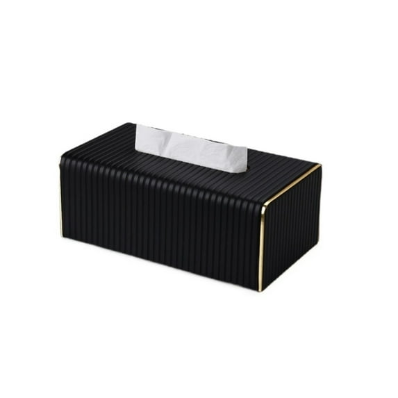 Light Luxury Leather Tissue Box Living Room Coffee Table Creative Rectangular Napkin Facial Dispenser