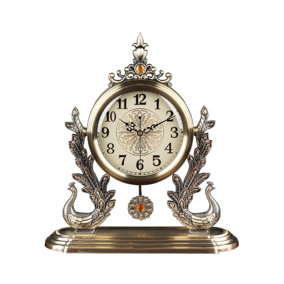 Light Luxury Metal Silent Desk Clock Home Decorative Table Clock For Bedroom Living Room Office